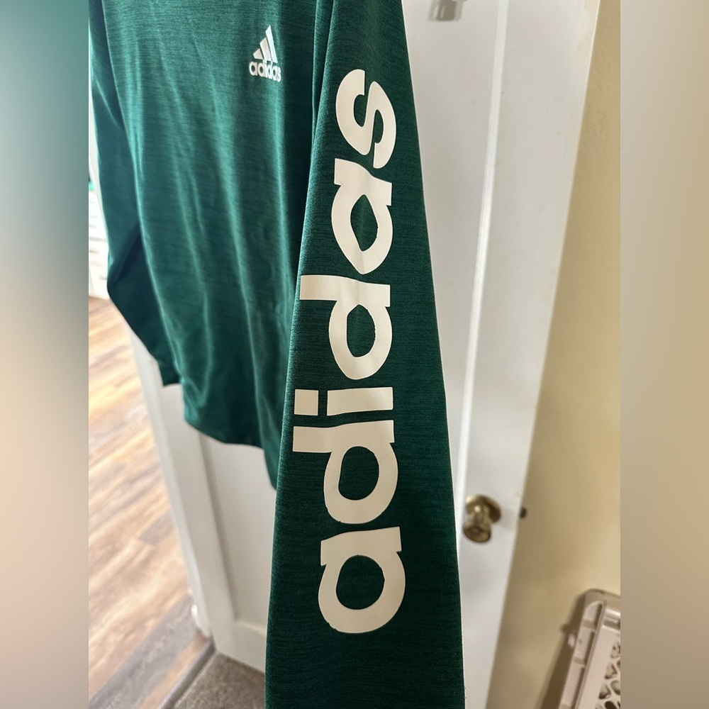 Kids Adidas Green Hoodie Sweater - Picture 2 of 6